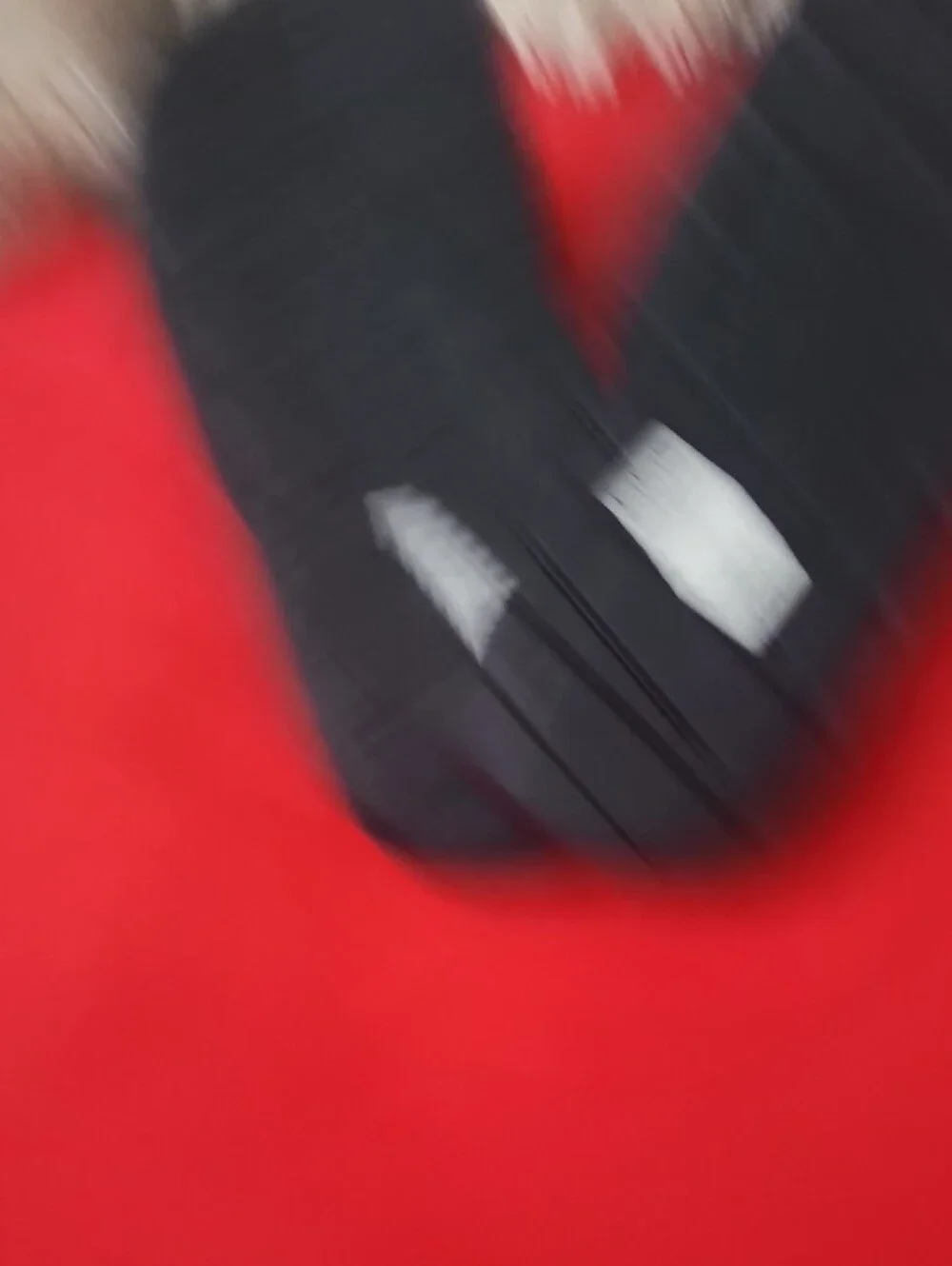 Puma Men's Black Slide Sandals with Red Puma Logo